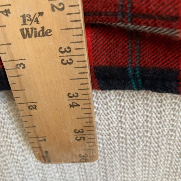 Blocks Sportwear Flannel Jacket 2XLT Red Green Plaid Filled Pockets Snap Pearl - Picture 7 of 11